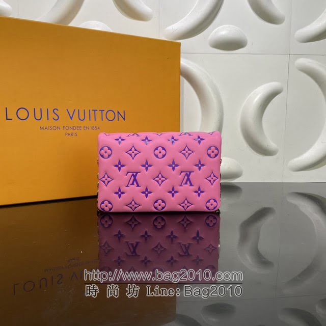 Louis Vuitton新款女包 M80745 路易威登Pochette Coussin链条包 Monogram压纹绵羊皮LV小挎包  ydh4171